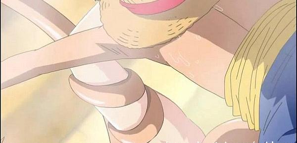  One Piece Hentai - Luffy heats up Nami